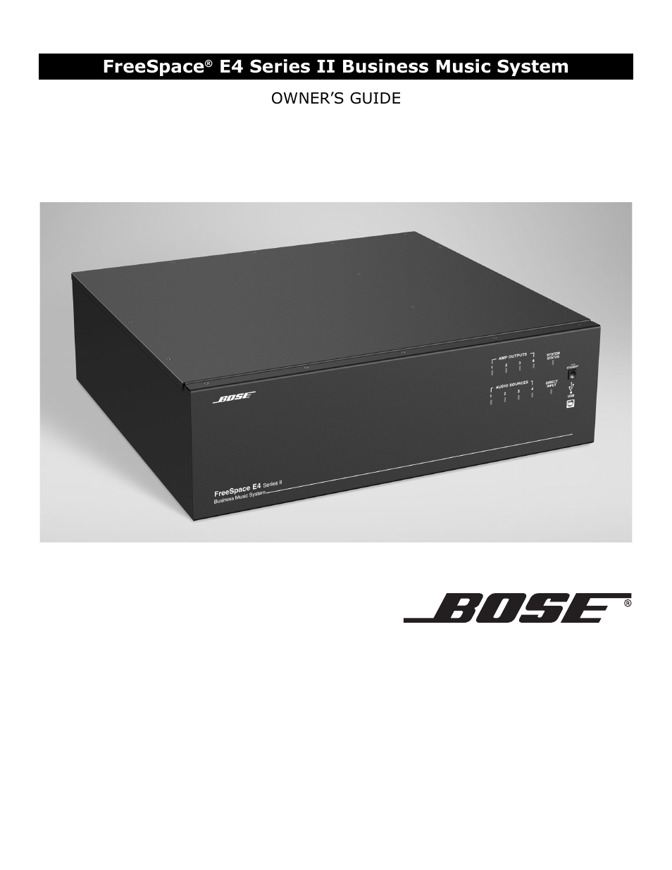 Bose FREESPACE E4 User Manual | 18 pages