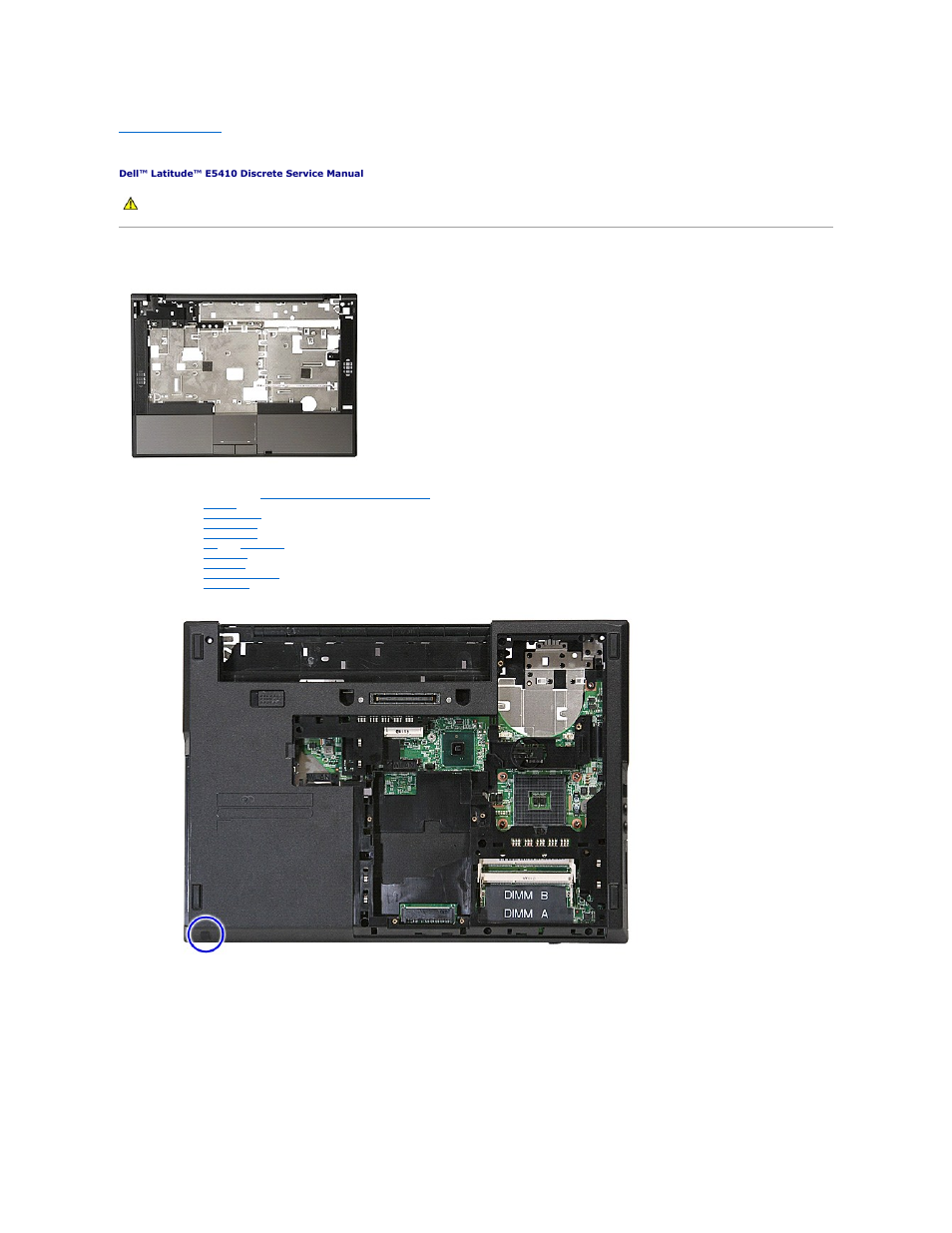 Palm rest, Removing the palm rest | Dell Latitude E5410 (Mid 2010) User Manual | Page 55 / 81
