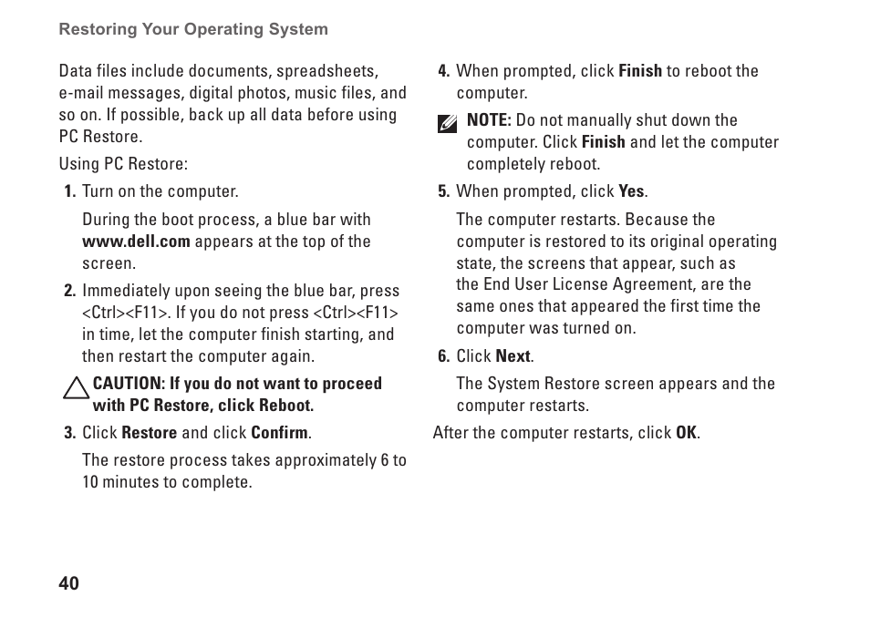 Dell Inspiron Mini 10 (1010, Early 2009) User Manual | Page 42 / 68