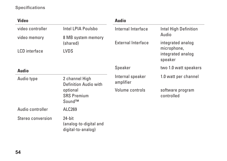 Dell Inspiron Mini 10 (1010, Early 2009) User Manual | Page 56 / 68