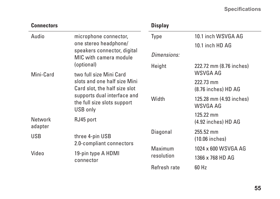 Dell Inspiron Mini 10 (1010, Early 2009) User Manual | Page 57 / 68