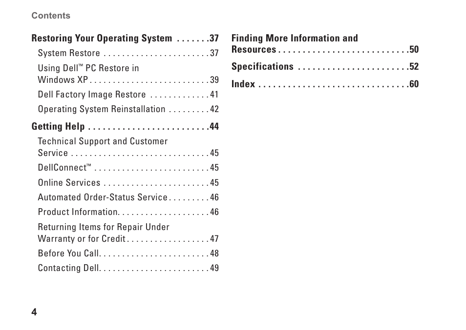 Dell Inspiron Mini 10 (1010, Early 2009) User Manual | Page 6 / 68