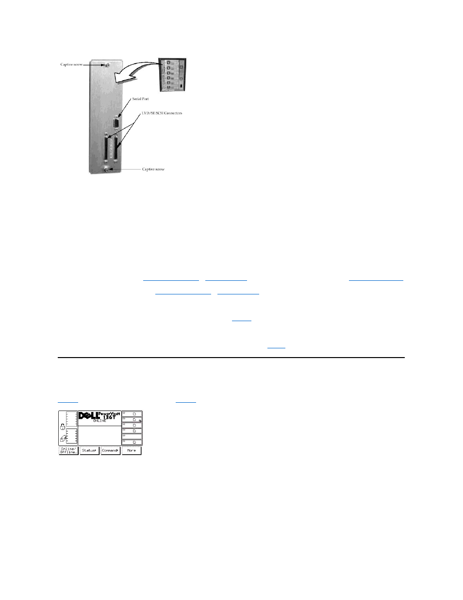 Refer to, Main menu selection | Dell PowerVault 136T LTO/SDLT (Tape Library) User Manual | Page 30 / 108