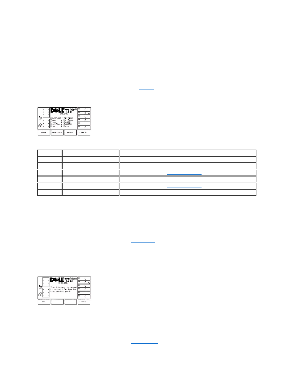 Error log dialog | Dell PowerVault 136T LTO/SDLT (Tape Library) User Manual | Page 38 / 108