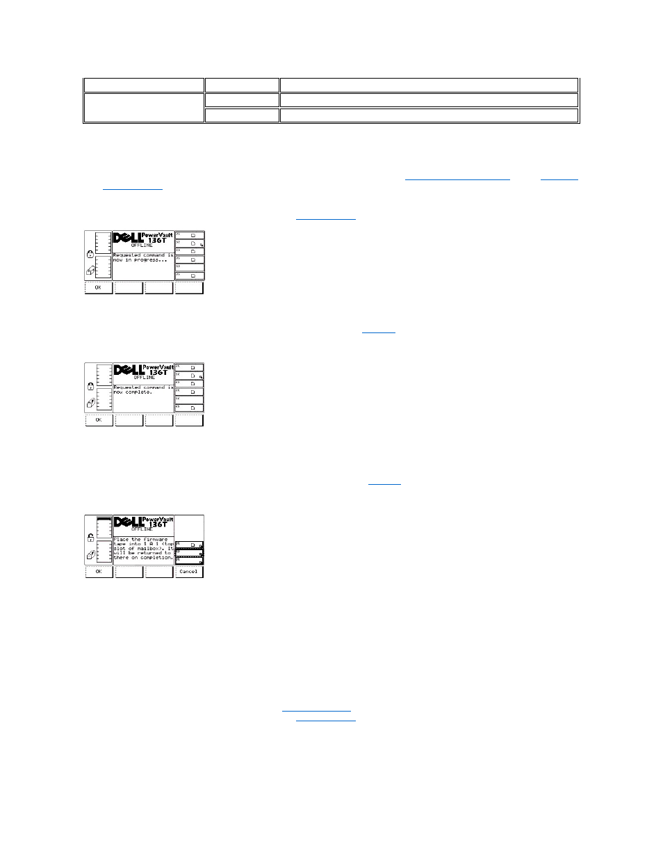 Command in progress dialog, And the, Command | Complete dialog, Are displayed | Dell PowerVault 136T LTO/SDLT (Tape Library) User Manual | Page 49 / 108