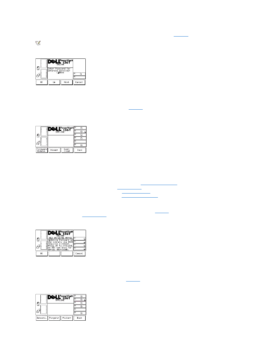 Firmware update dialog, Is displayed, Library submenu | Dell PowerVault 136T LTO/SDLT (Tape Library) User Manual | Page 61 / 108