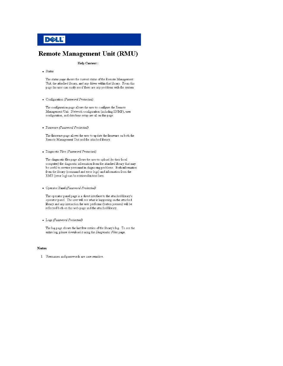 Directs the user to the snmp mib information. see, Figure 4 | Dell PowerVault 136T LTO/SDLT (Tape Library) User Manual | Page 87 / 108