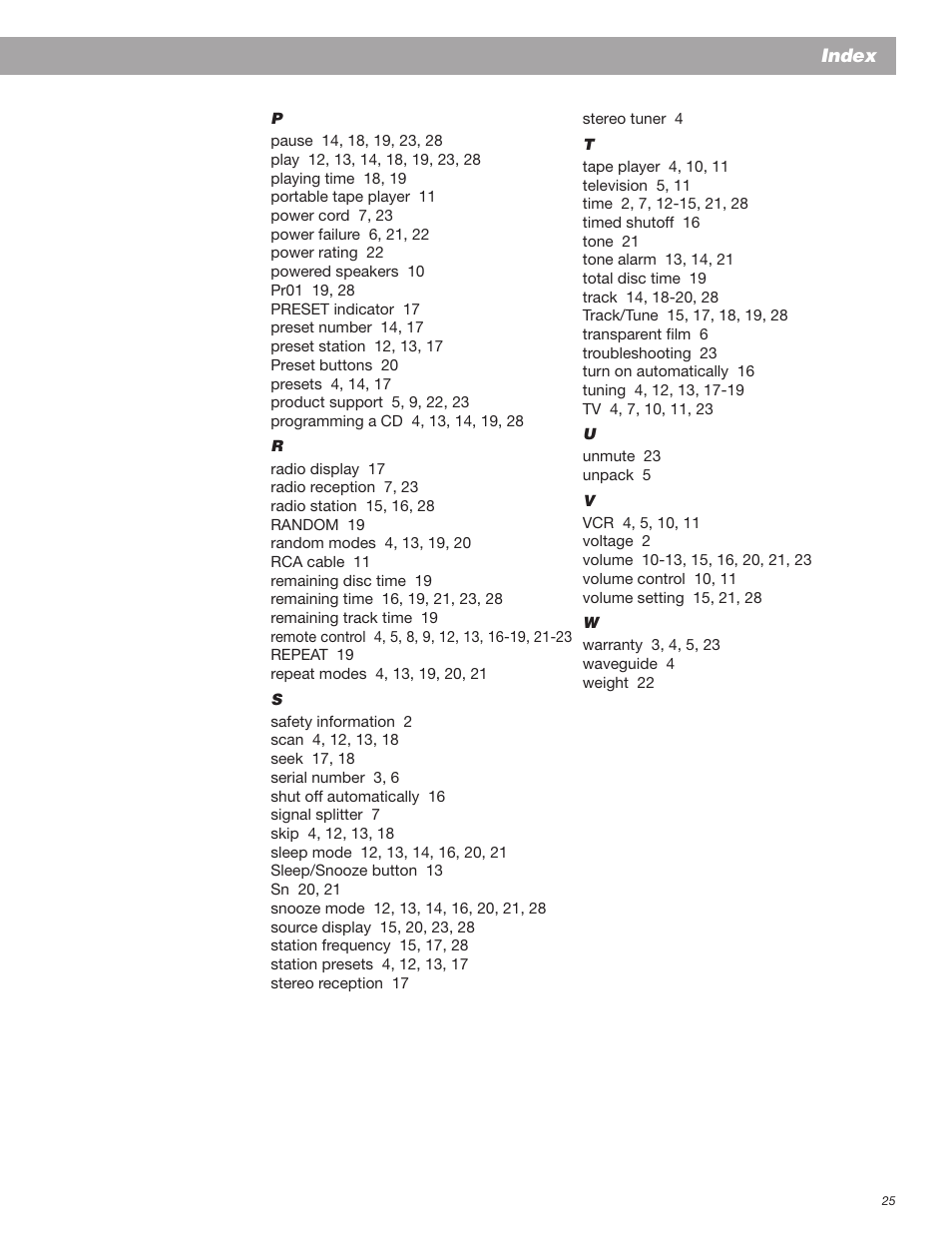 Bose Wave Radio User Manual | Page 25 / 30