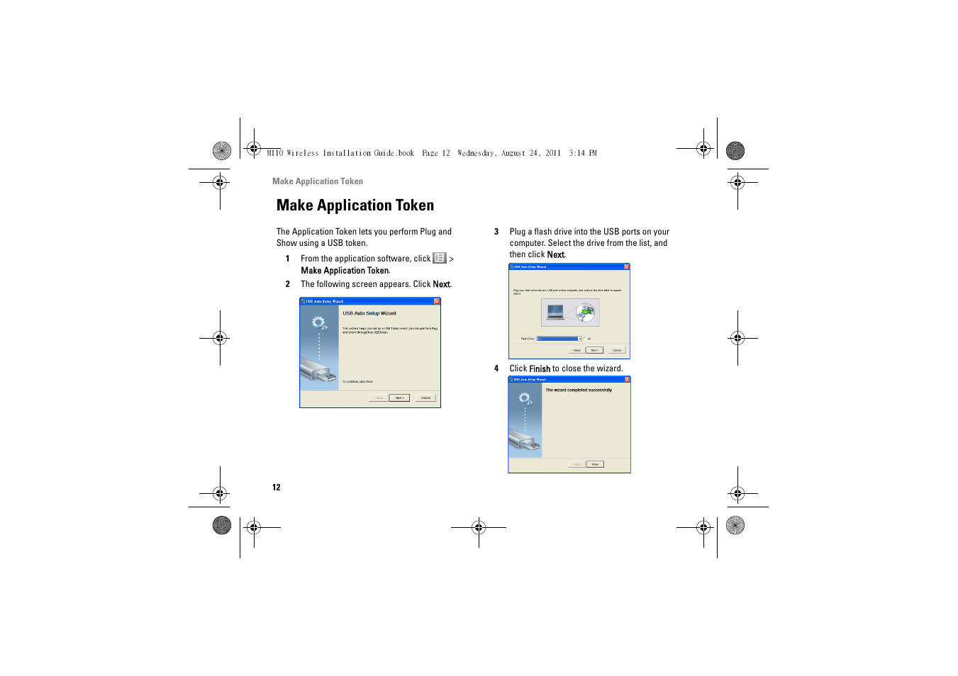 Make application token | Dell M110 Projector User Manual | Page 12 / 14