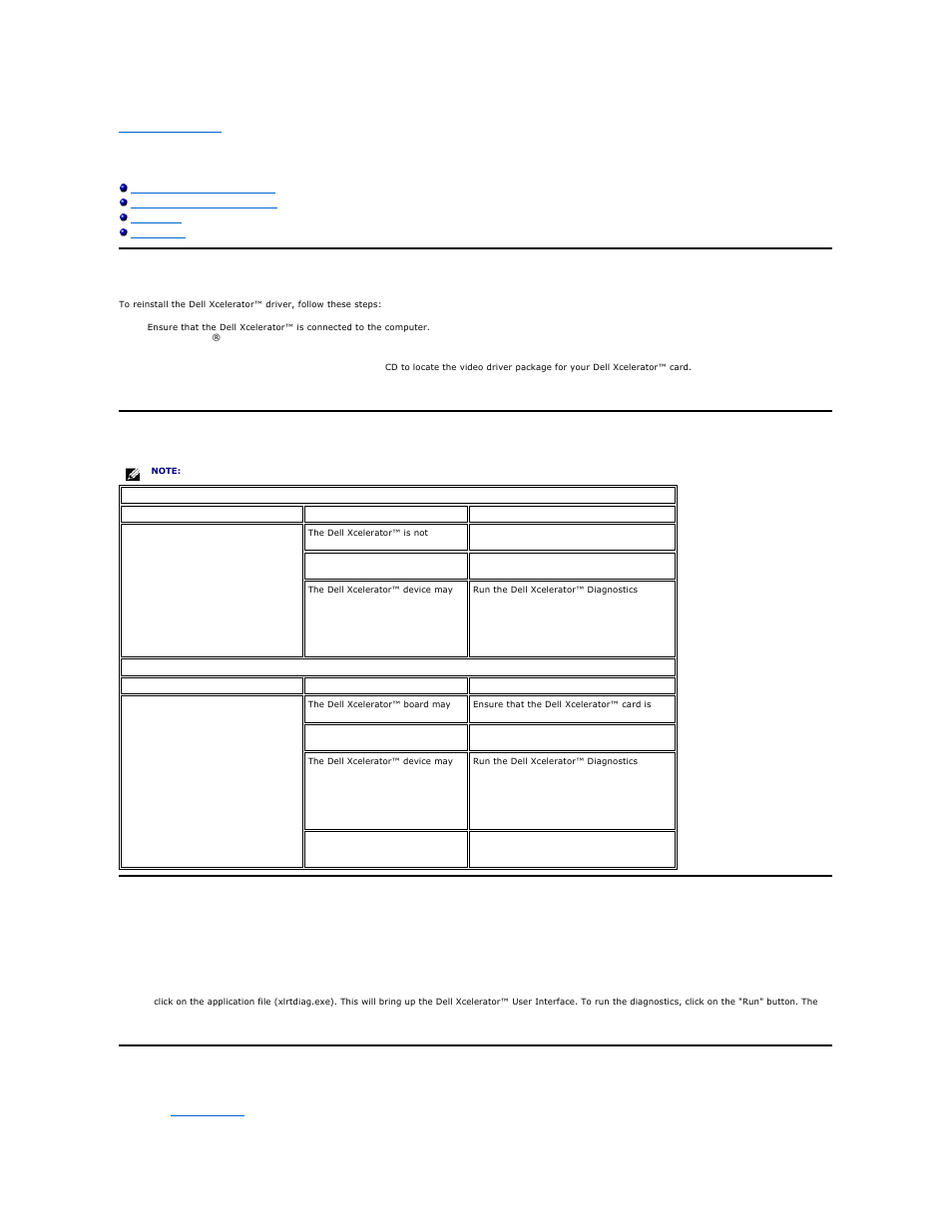 Troubleshooting, Reinstalling the hardware driver, Common problems and solutions diagnostics | Getting help | Dell XPS 420 (Late 2007) User Manual | Page 10 / 11