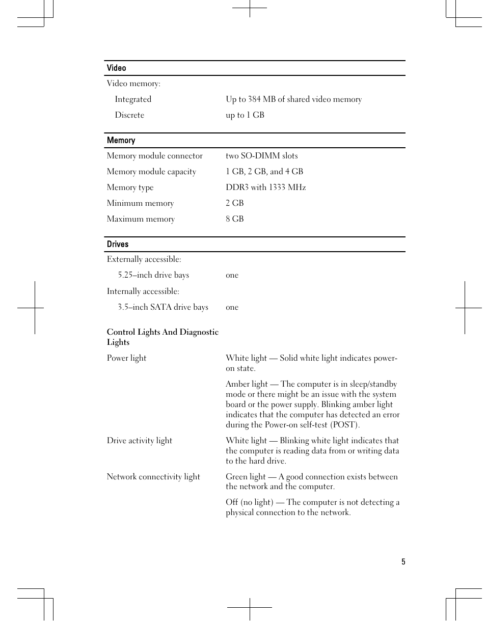 Dell Vostro 360 (Late 2011) User Manual | Page 5 / 8
