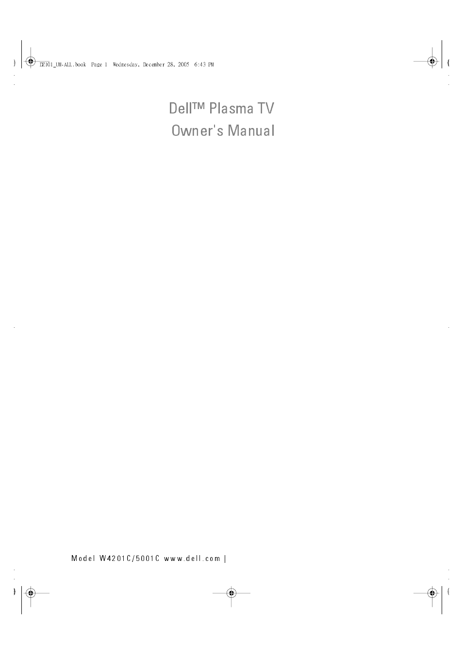 Dell LCD TV W4201C User Manual | 67 pages