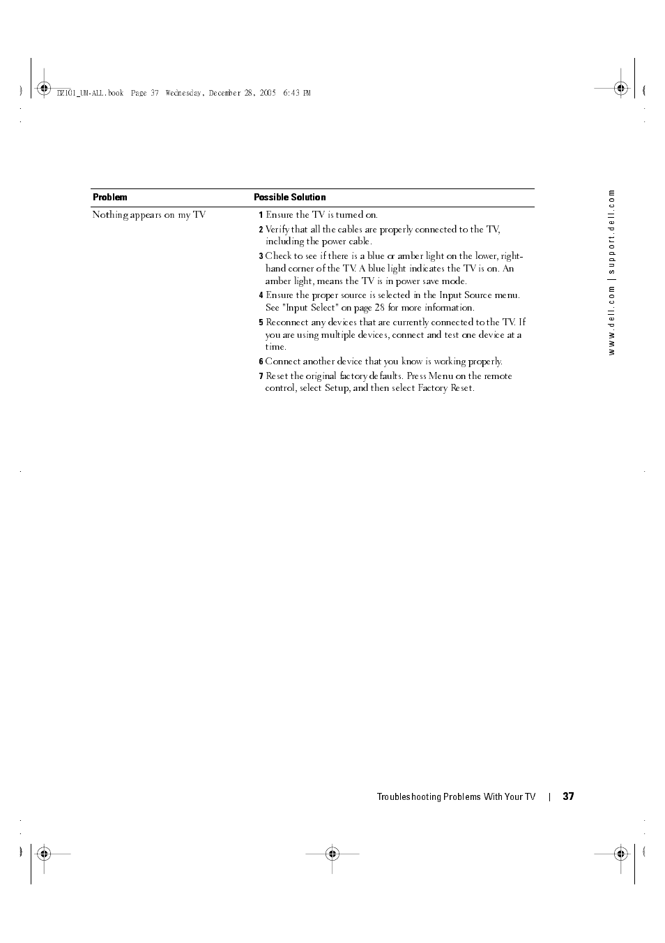 Dell LCD TV W4201C User Manual | Page 37 / 67