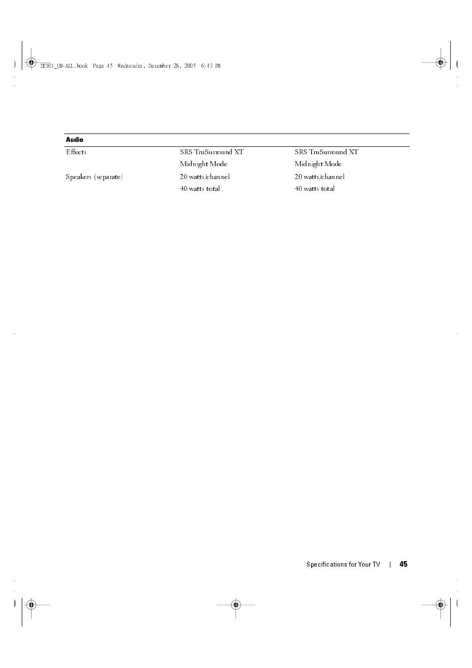 Dell LCD TV W4201C User Manual | Page 45 / 67
