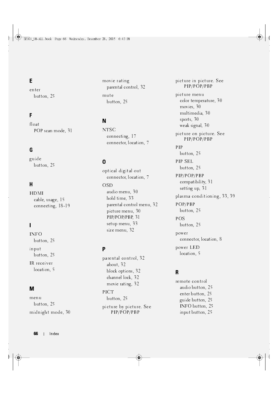 Dell LCD TV W4201C User Manual | Page 66 / 67