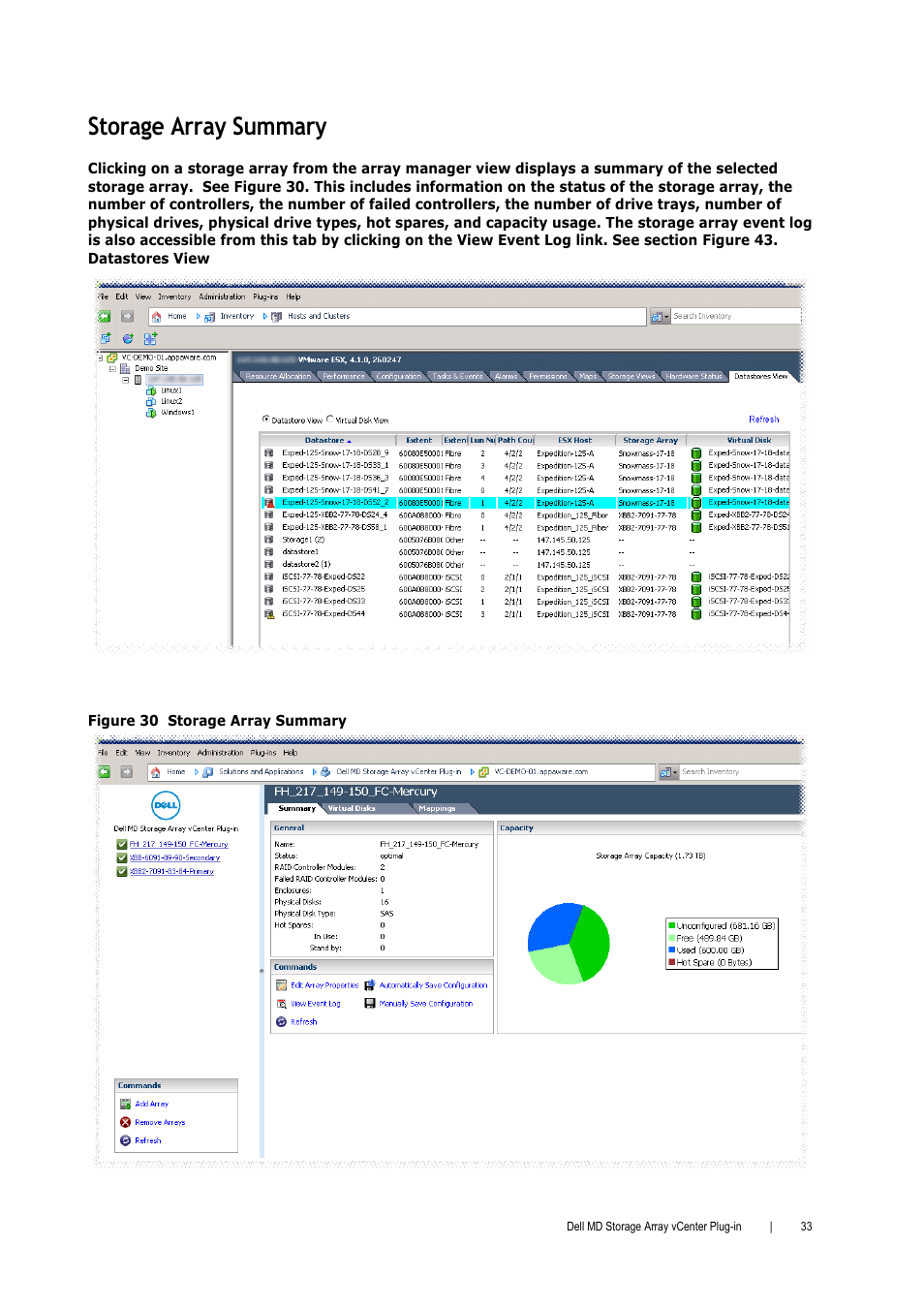 Storage array summary | Dell PowerVault MD3000i User Manual | Page 33 / 52