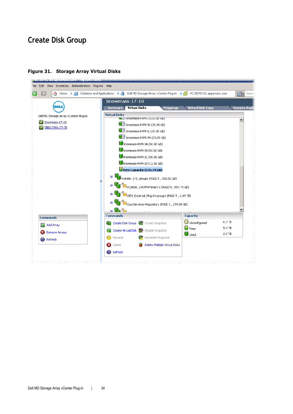 Create disk group | Dell PowerVault MD3000i User Manual | Page 34 / 52