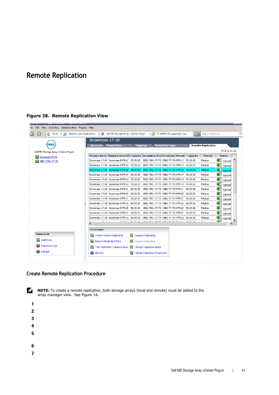 Remote replication | Dell PowerVault MD3000i User Manual | Page 41 / 52