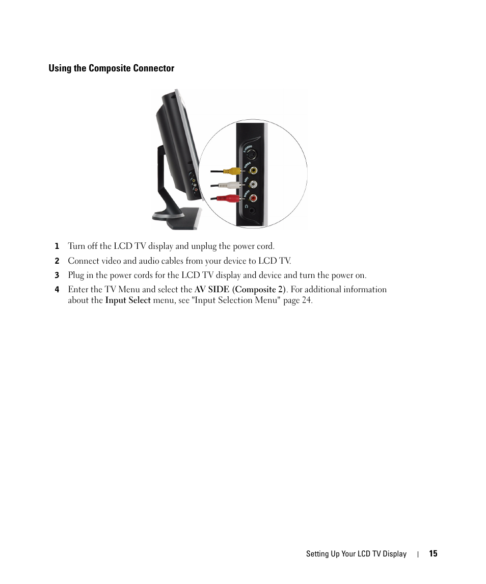 Dell W2607C LCD HD TV User Manual | Page 15 / 59