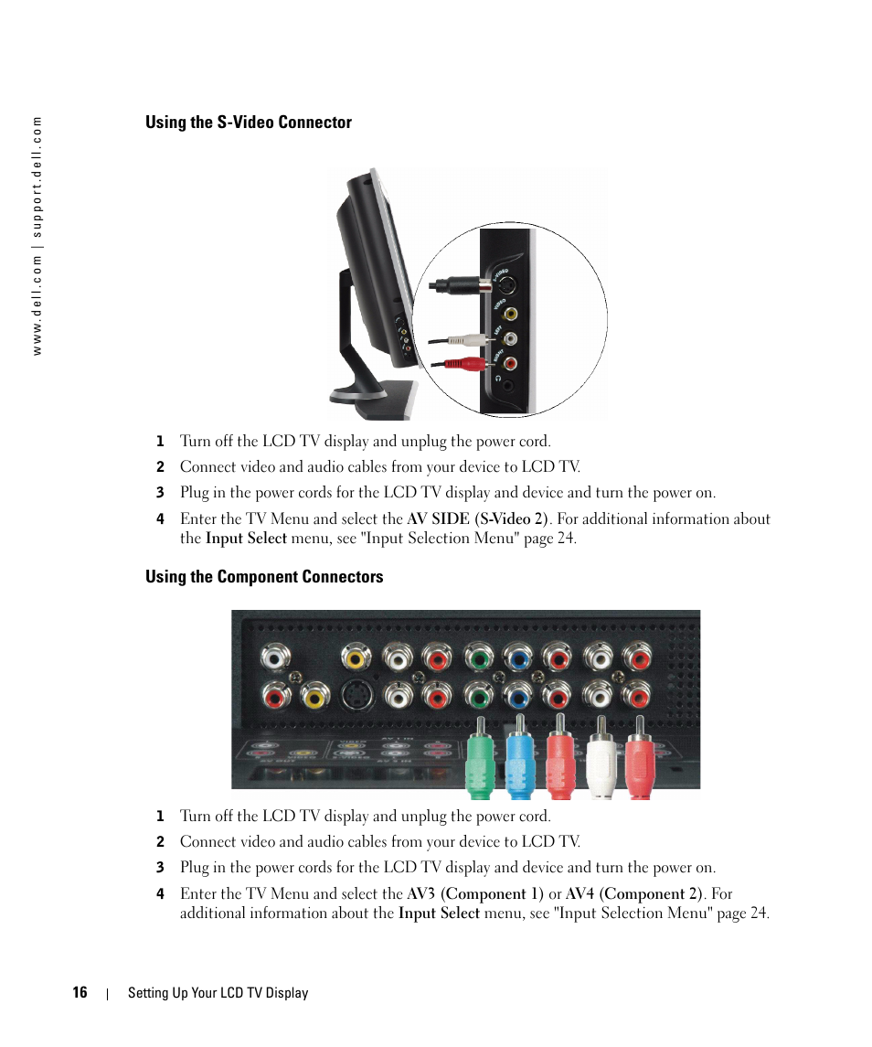 Dell W2607C LCD HD TV User Manual | Page 16 / 59