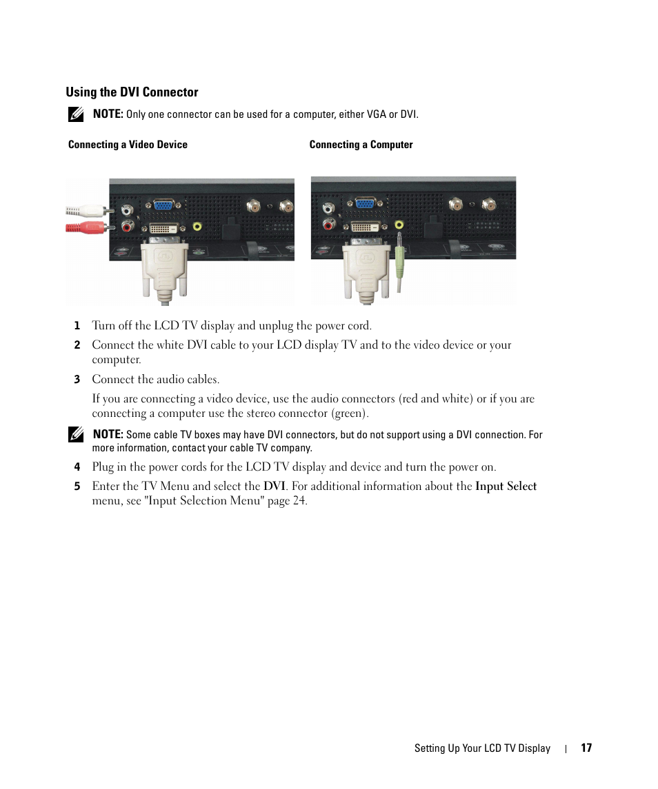 Dell W2607C LCD HD TV User Manual | Page 17 / 59
