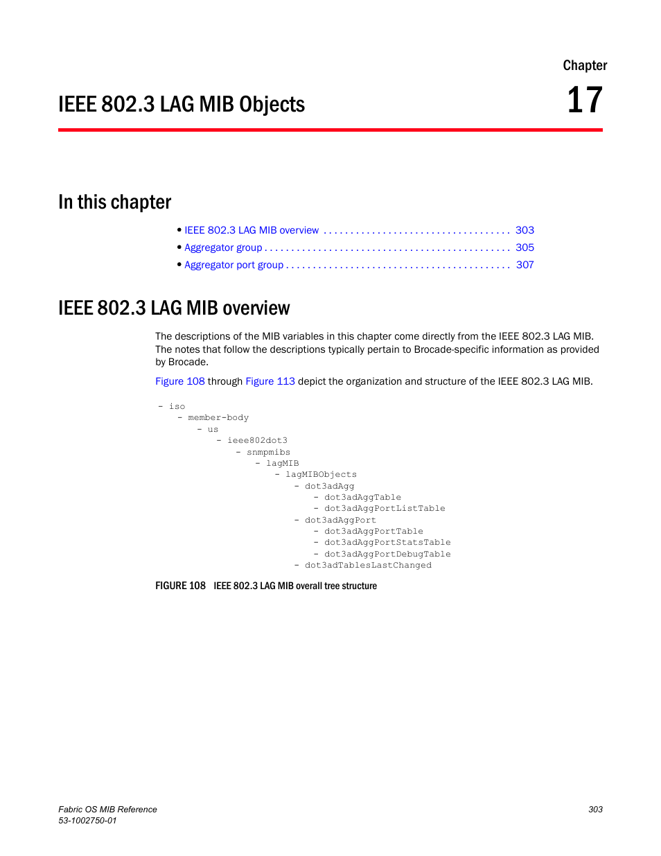 Ieee 802.3 lag mib objects, Ieee 802.3 lag mib overview, Chapter 17 | Chapter 17, “ieee 802.3 lag mib objects, Chapter | Dell POWEREDGE M1000E User Manual | Page 323 / 370