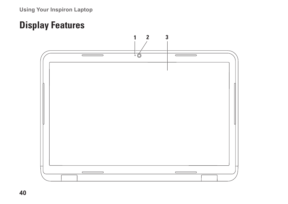 Display features | Dell Inspiron M501R (Early 2010) User Manual | Page 42 / 96