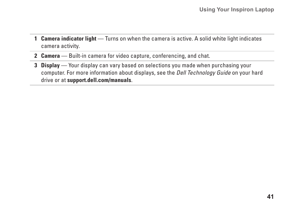 Dell Inspiron M501R (Early 2010) User Manual | Page 43 / 96