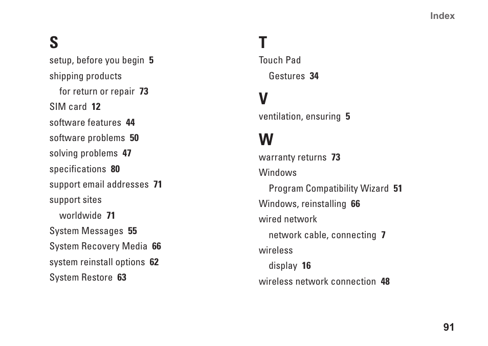 Dell Inspiron M501R (Early 2010) User Manual | Page 93 / 96