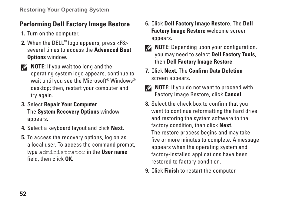 Dell Inspiron Mini 10v (1018, Mid 2010) User Manual | Page 54 / 78