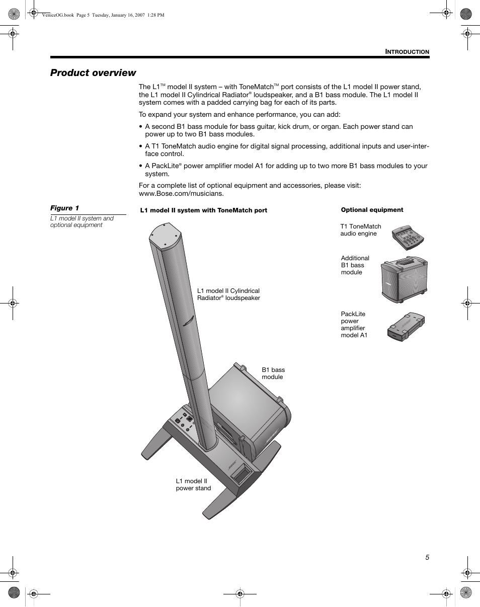 Product overview | Bose L1 Model II User Manual | Page 13 / 32