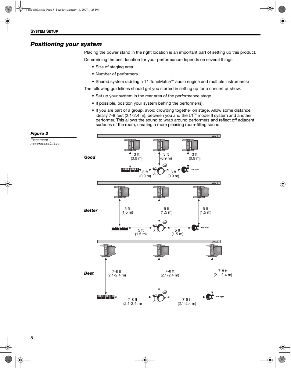 Positioning your system | Bose L1 Model II User Manual | Page 16 / 32
