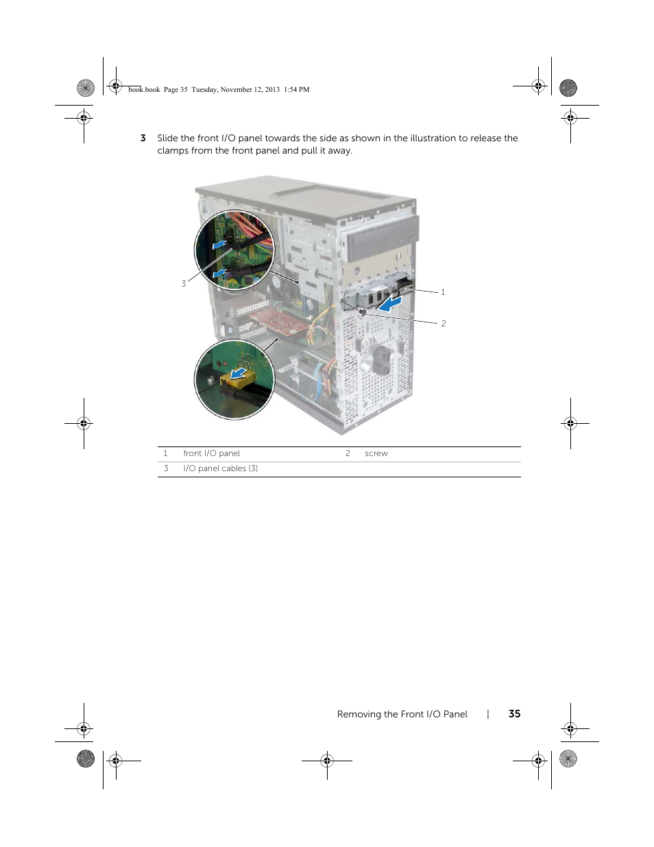 Dell Inspiron Desktop (3847, Early 2013) User Manual | Page 35 / 55