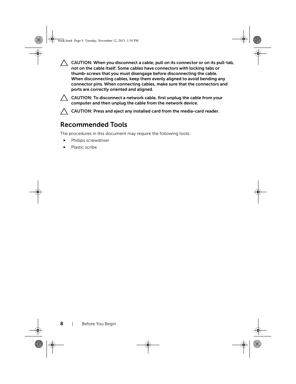 Recommended tools | Dell Inspiron Desktop (3847, Early 2013) User Manual | Page 8 / 55