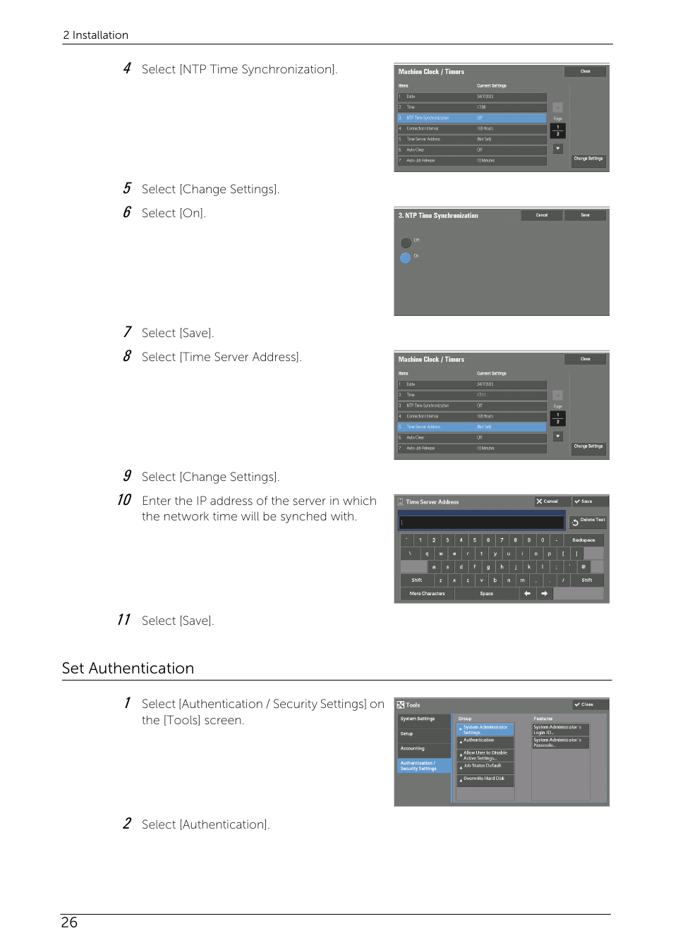 Set authentication | Dell C7765DN MFP Color Laser Printer User Manual | Page 26 / 52