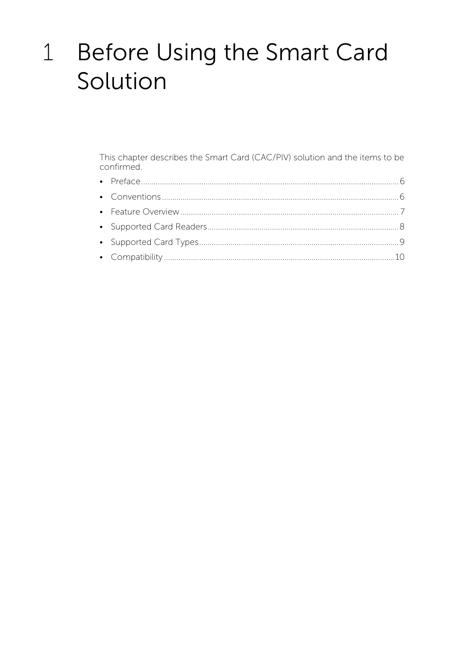 1 before using the smart card solution, Before using the smart card solution, 1before using the smart card solution | Dell C7765DN MFP Color Laser Printer User Manual | Page 5 / 52