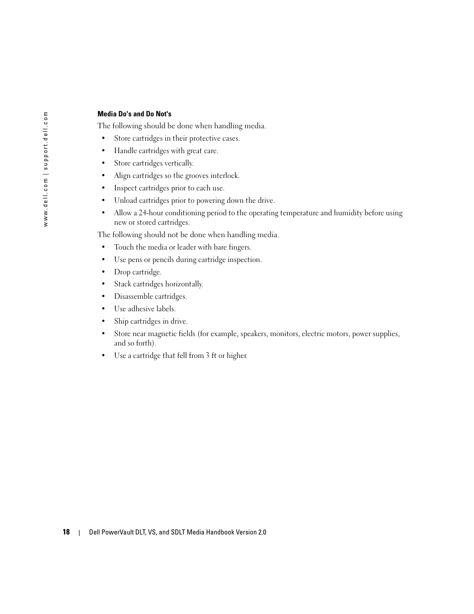 Dell PowerVault 122T DLT VS80 (Autoloader) User Manual | Page 20 / 20