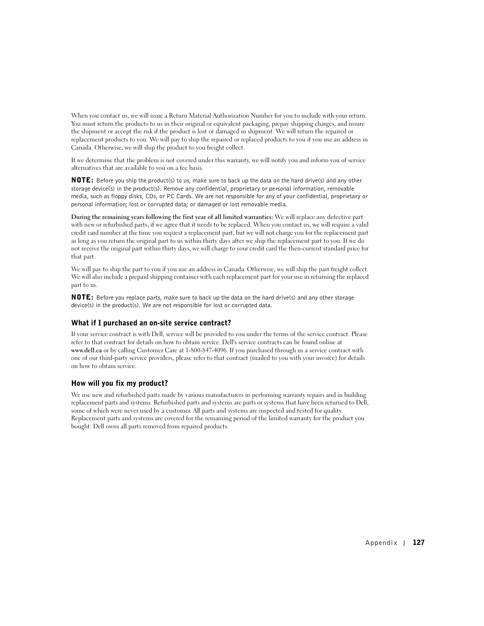 Dell Dimension 2350 User Manual | Page 127 / 136