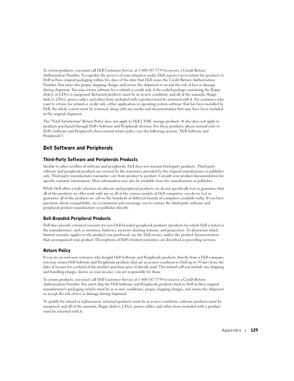 Dell software and peripherals | Dell Dimension 2350 User Manual | Page 129 / 136