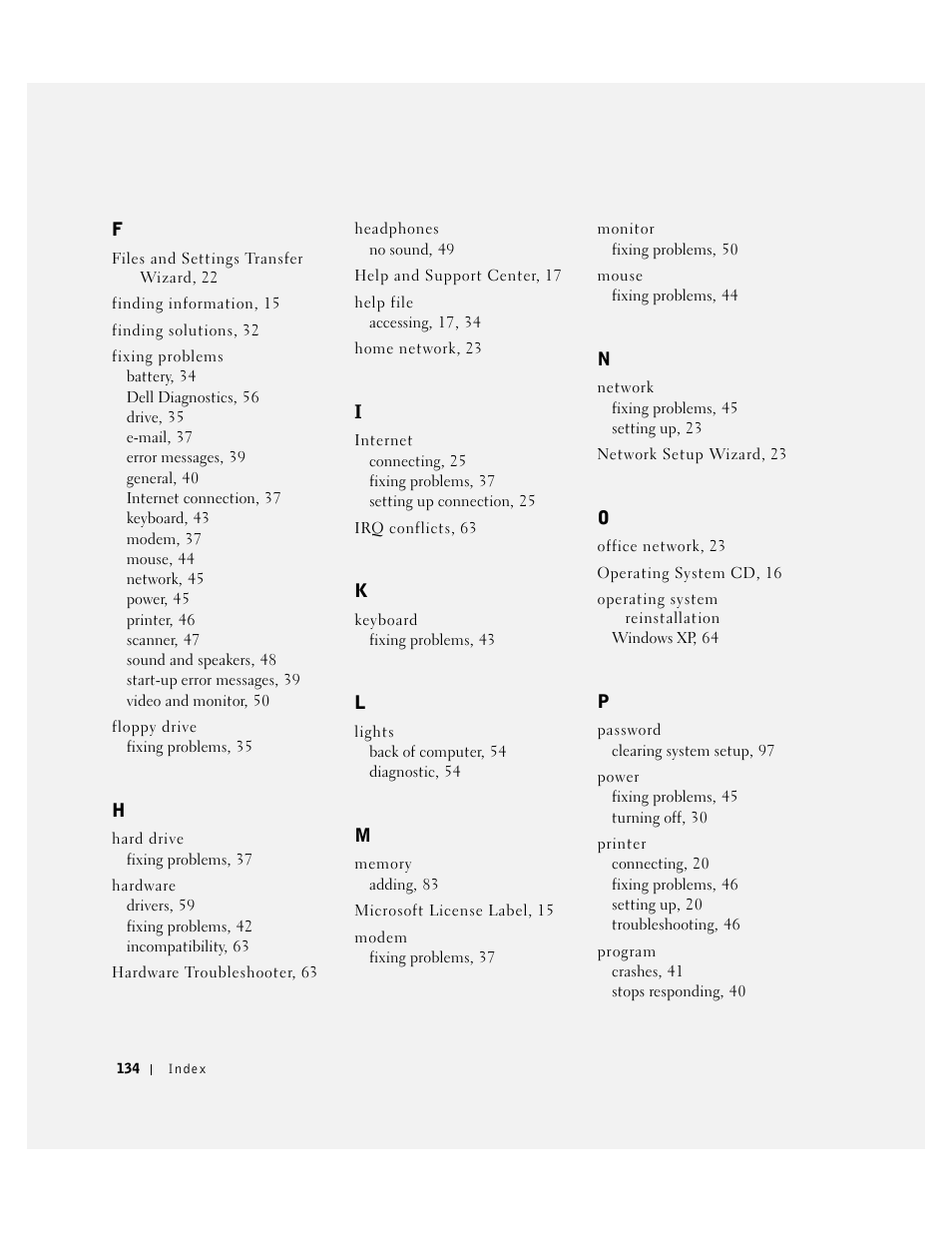 Dell Dimension 2350 User Manual | Page 134 / 136