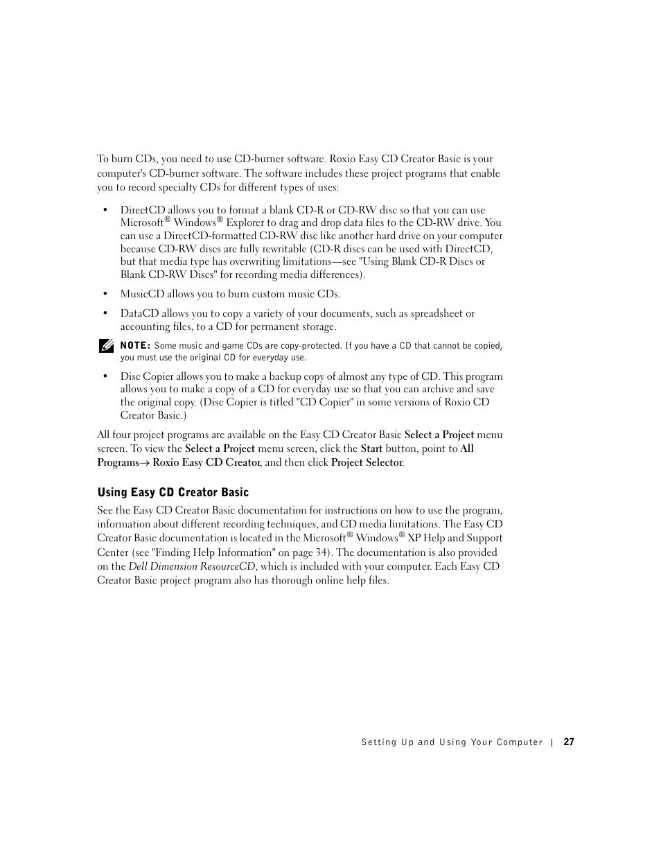 Dell Dimension 2350 User Manual | Page 27 / 136