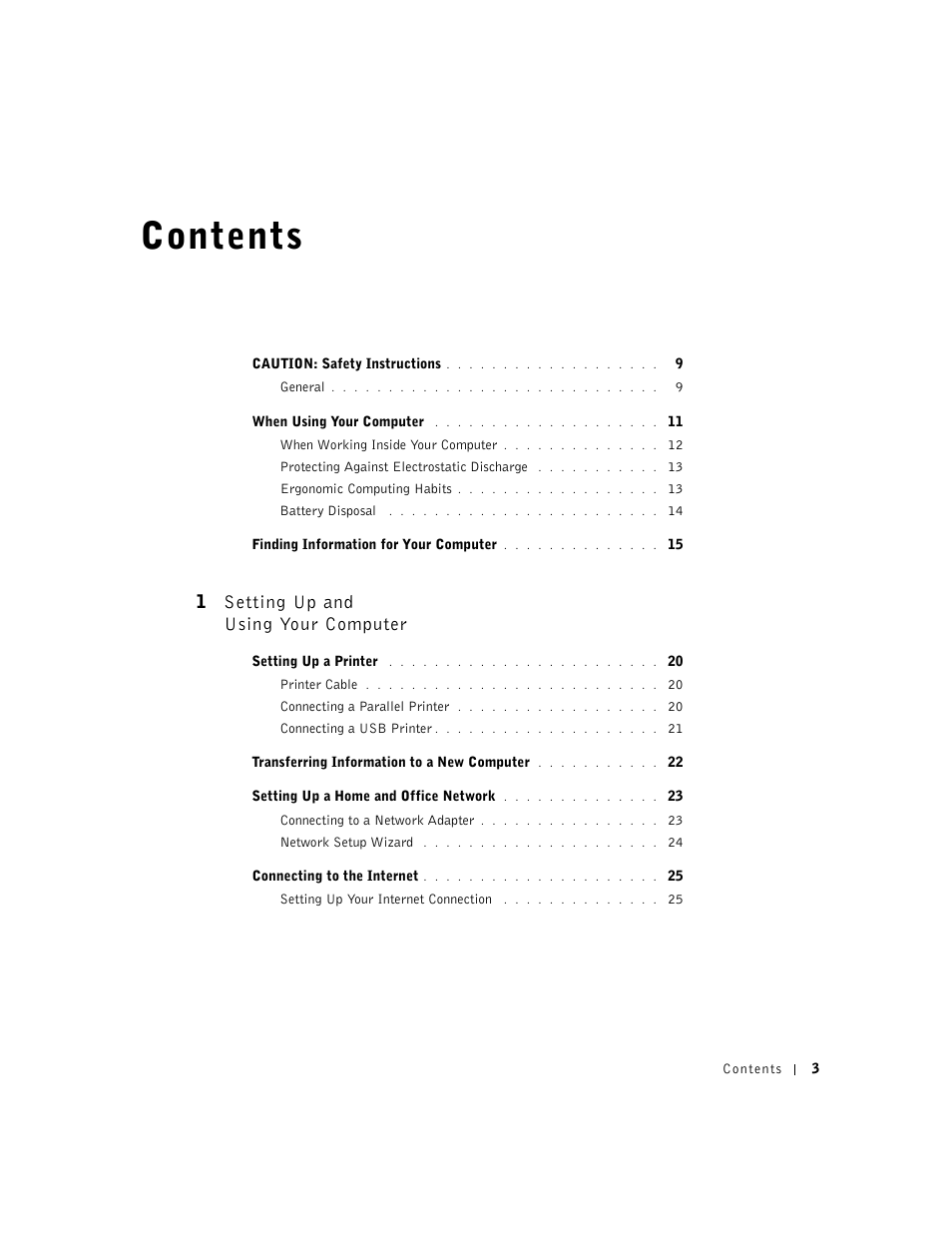 Dell Dimension 2350 User Manual | Page 3 / 136
