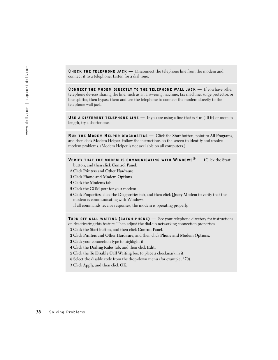 Dell Dimension 2350 User Manual | Page 38 / 136