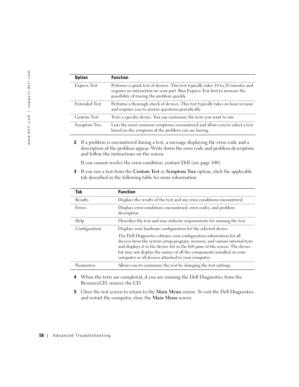 Dell Dimension 2350 User Manual | Page 58 / 136