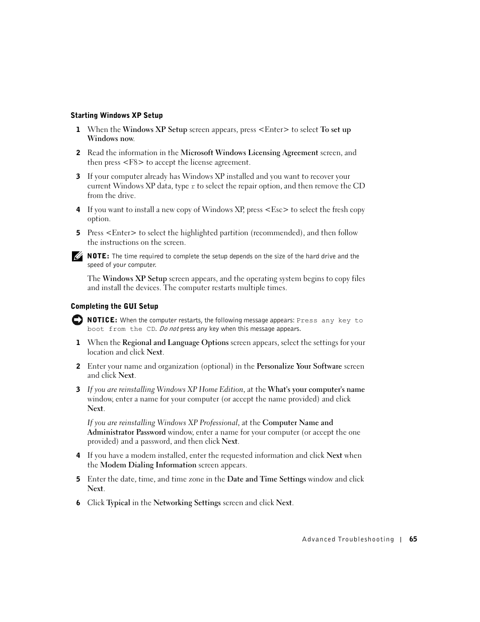 Dell Dimension 2350 User Manual | Page 65 / 136