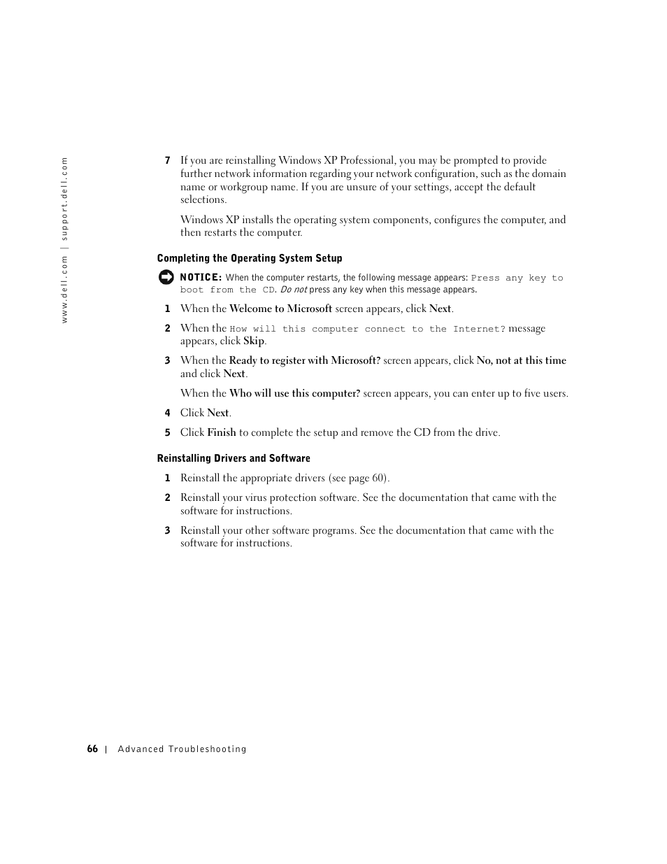 Dell Dimension 2350 User Manual | Page 66 / 136