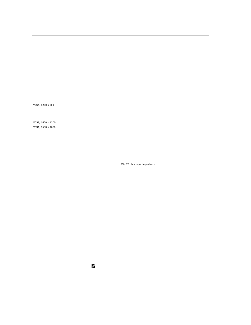 Preset display modes, Electrical, Physical characteristics | Dell U2711 Monitor User Manual | Page 10 / 43