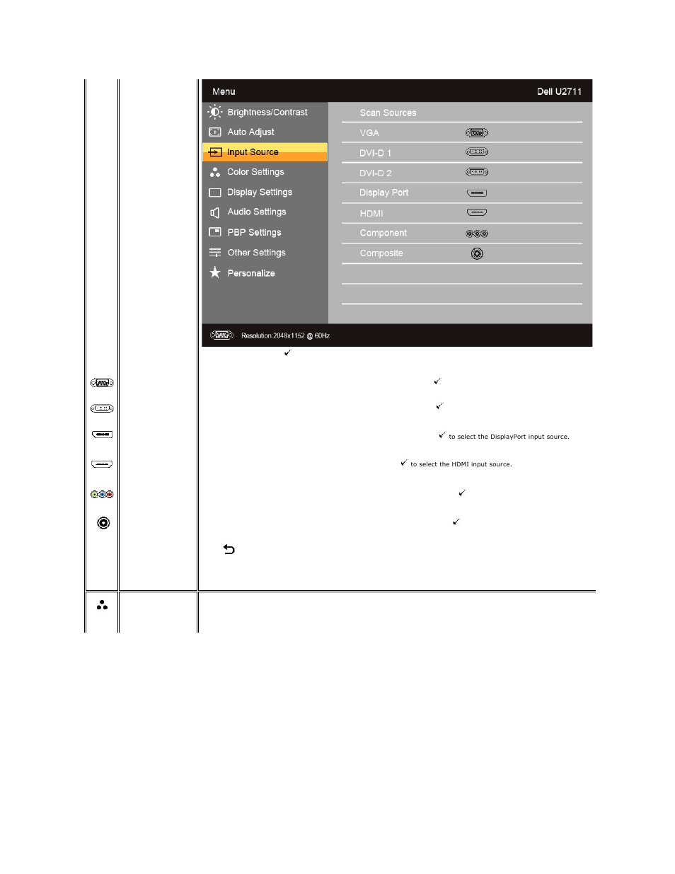 Dell U2711 Monitor User Manual | Page 23 / 43