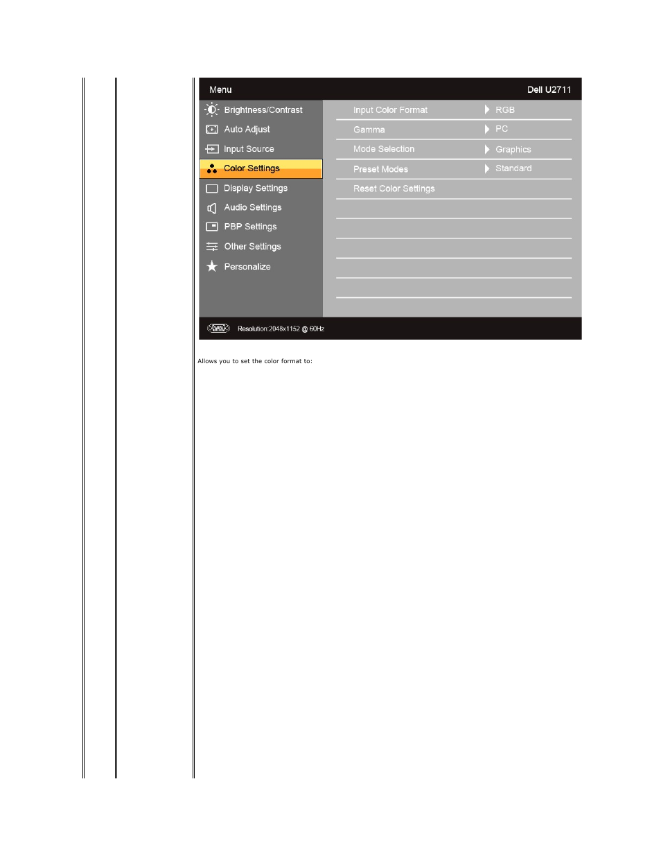 Dell U2711 Monitor User Manual | Page 24 / 43