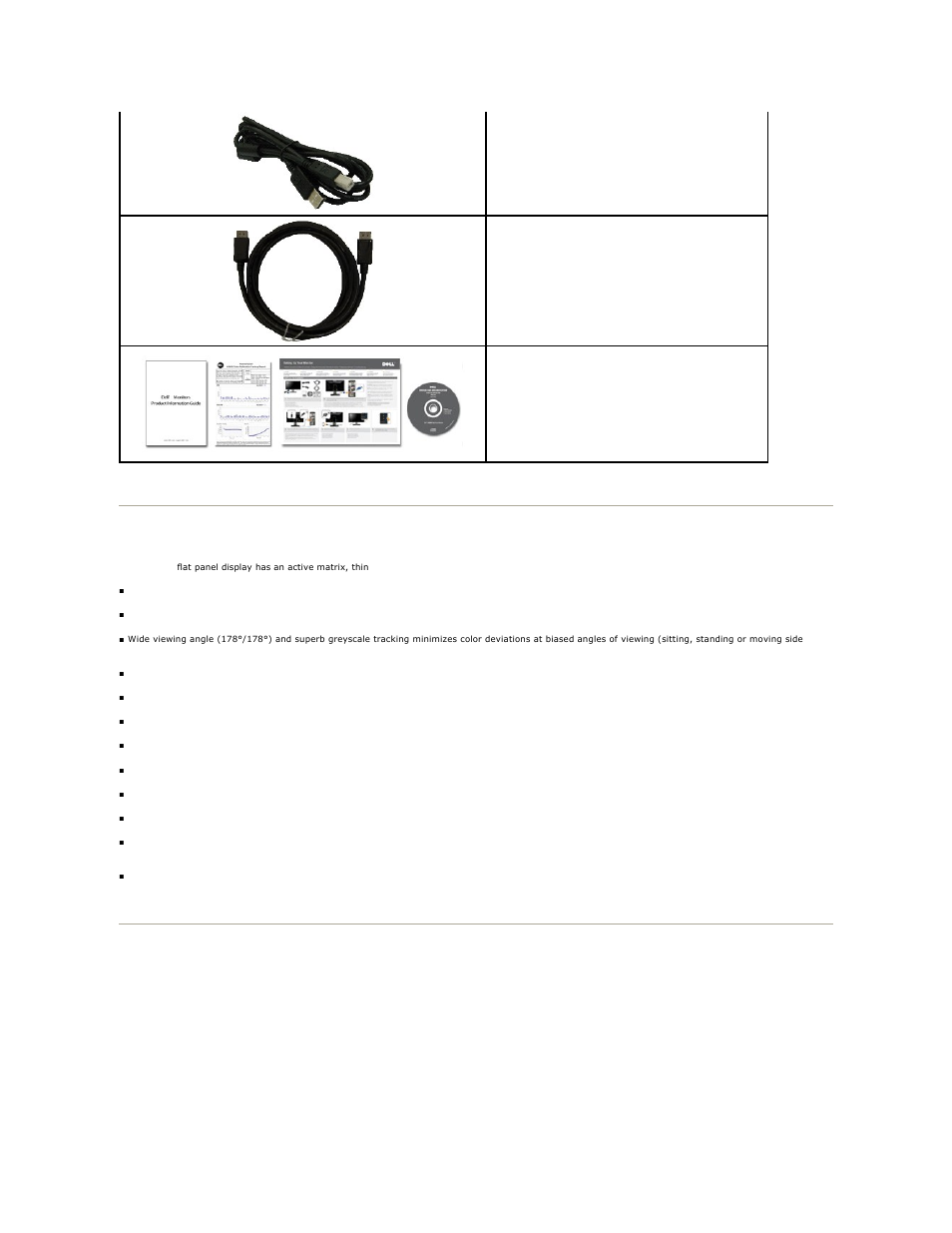 Product features, Identifying parts and controls, Identifying parts and features front view | Dell U2711 Monitor User Manual | Page 3 / 43